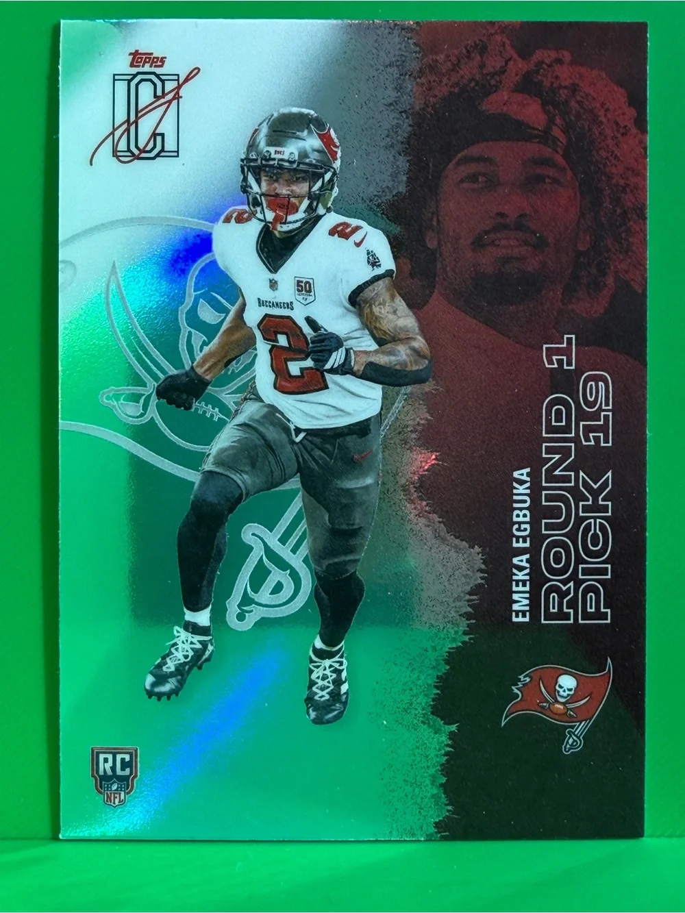 2025 Topps Signature Emeka Egbuka Chrome Silver Refractor (RC) Tampa Bay